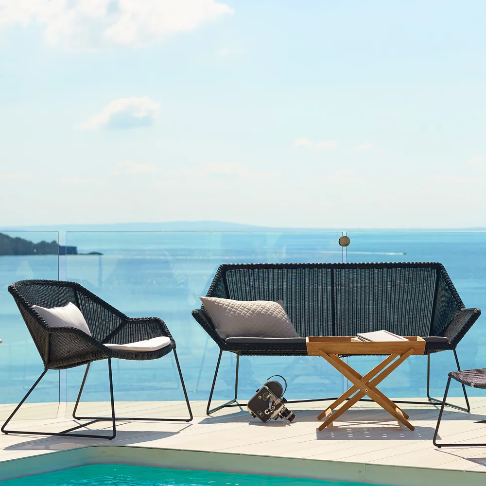 Breeze soffa 2-sits weave, White grey Cane-line