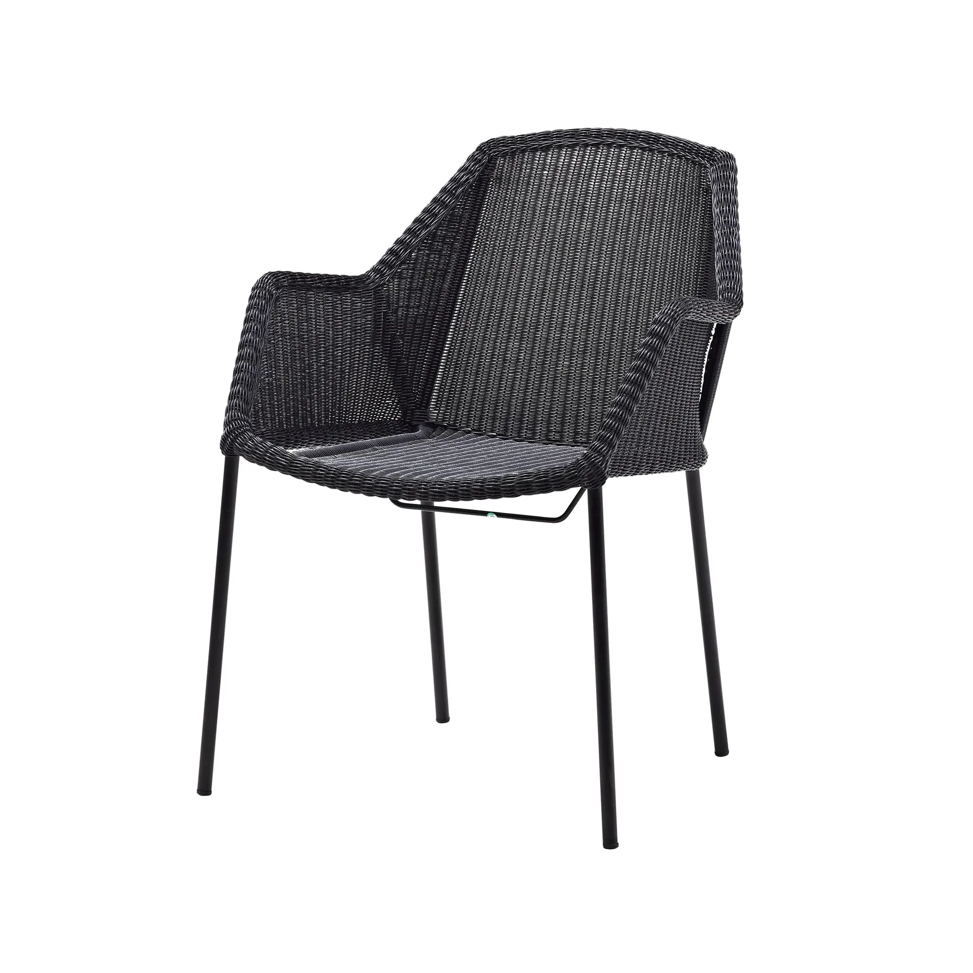 Breeze stapelbar karmstol weave, Black Cane-line