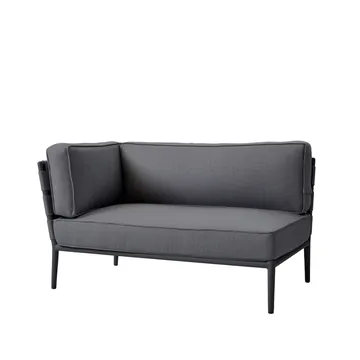 Conic modulsoffa - Cane-Line airtouch grey, höger, inkl. dynor - Cane-line