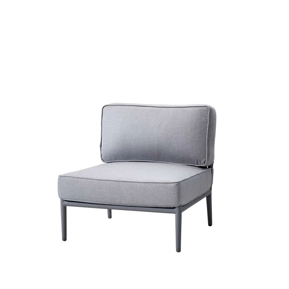 Conic modulsoffa, Cane-Line airtouch light grey-enkel-inkl. dynor Cane-line