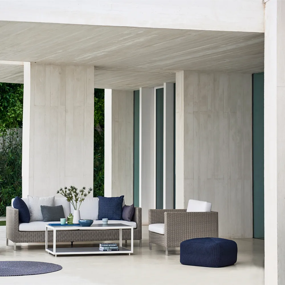 Connect soffa 3-sits, Anthracite Cane-line