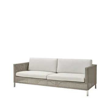Connect soffa 3-sits - Taupe, dynset Cane-Line Natté white - Cane-line