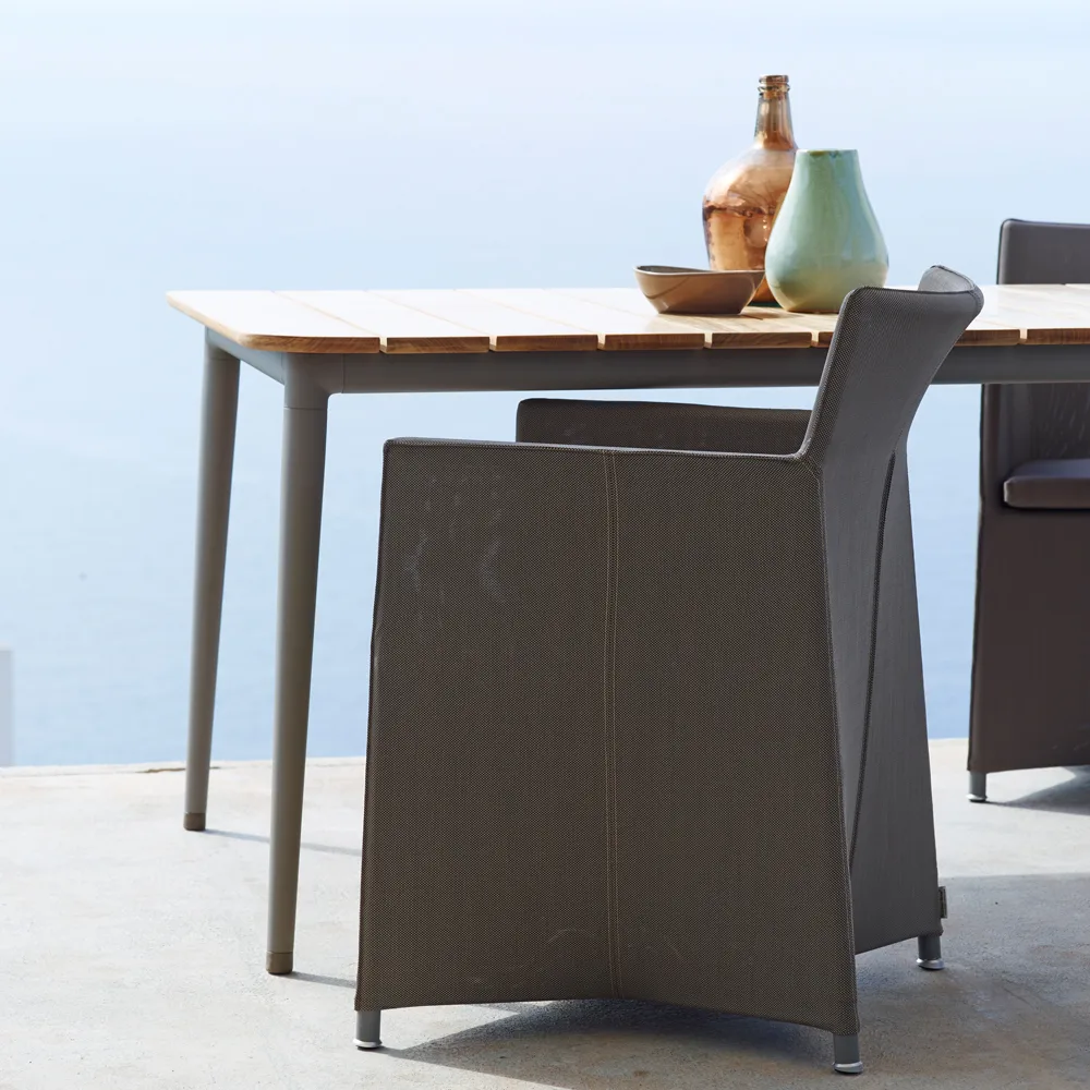 Core matbord teak 160x100x74 cm, Taupe stativ Cane-line