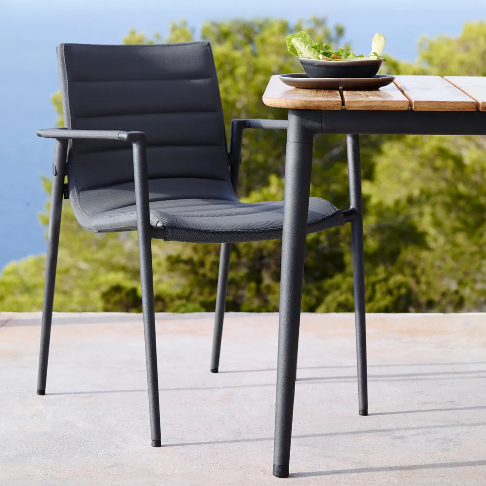 Core matbord teak 160x100x74 cm, Taupe stativ Cane-line