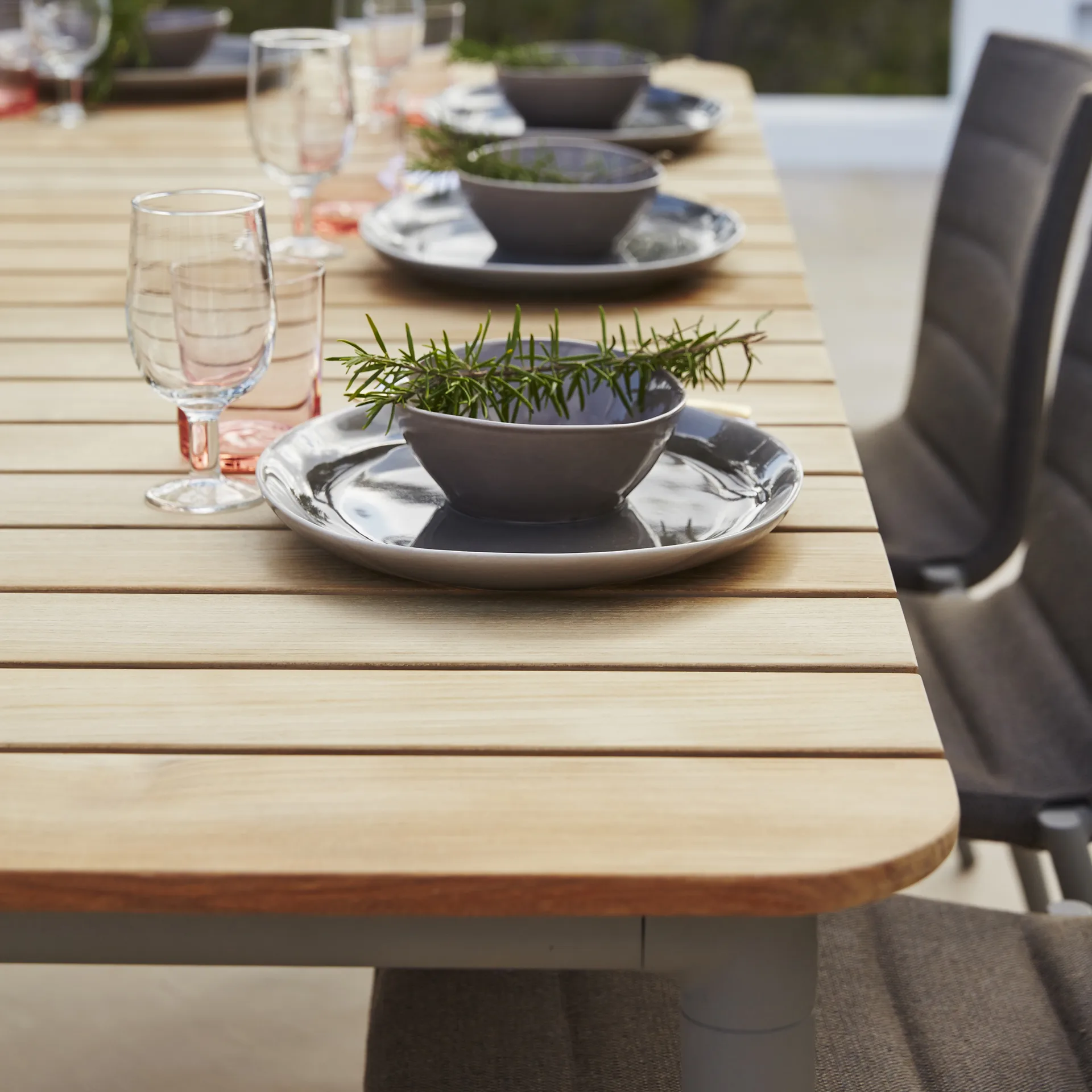 Core matbord teak 160x100x74 cm, Taupe stativ Cane-line