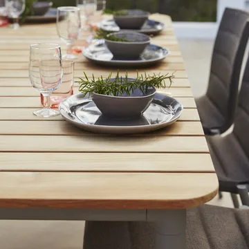 Core matbord teak 160x100x74 cm - Taupe stativ - Cane-line