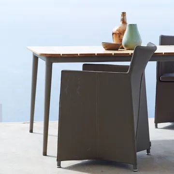 Core matbord teak 210x90x74 cm - Taupe stativ - Cane-line