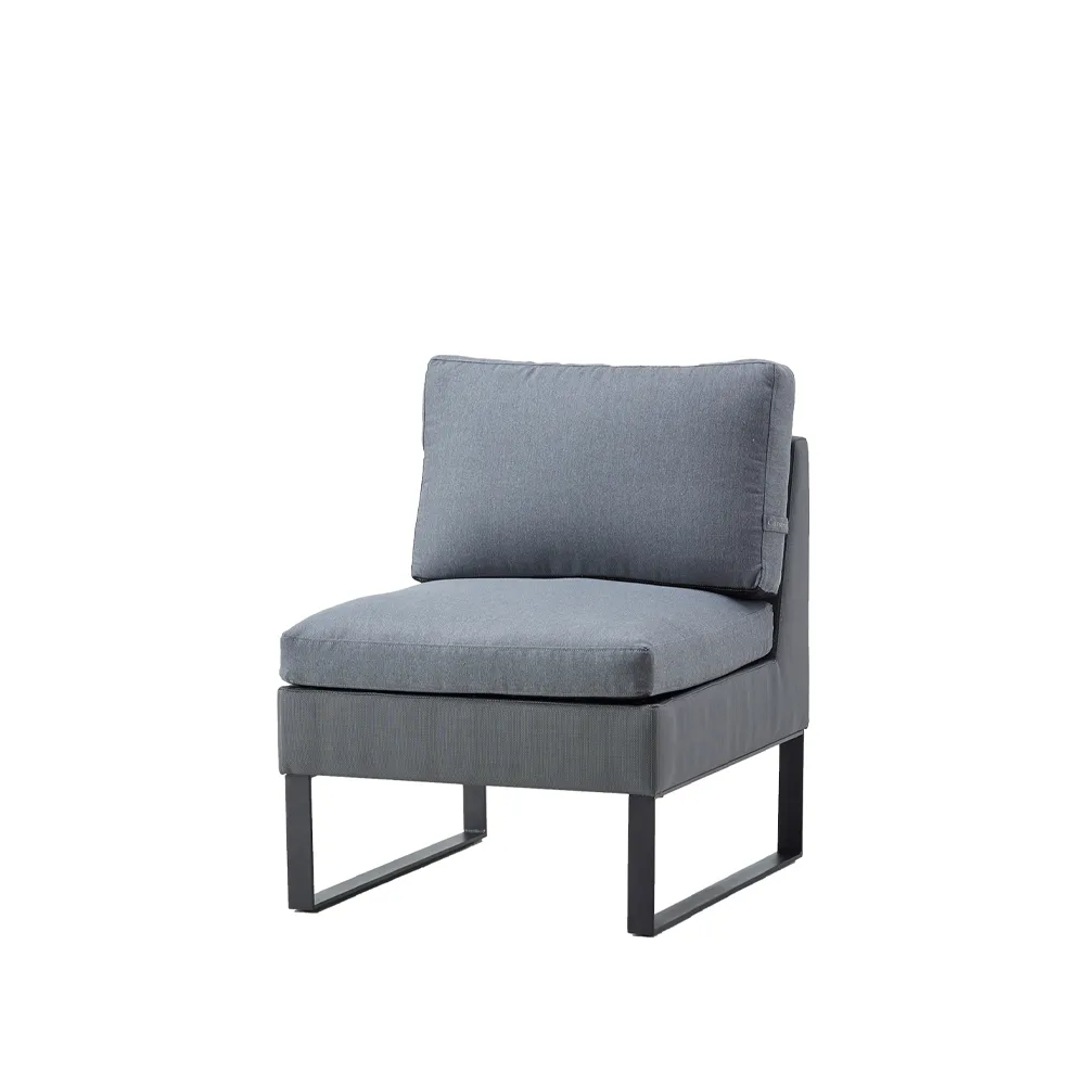 Flex modulsoffa, Grey, enkel, inkl. dynor Cane-line