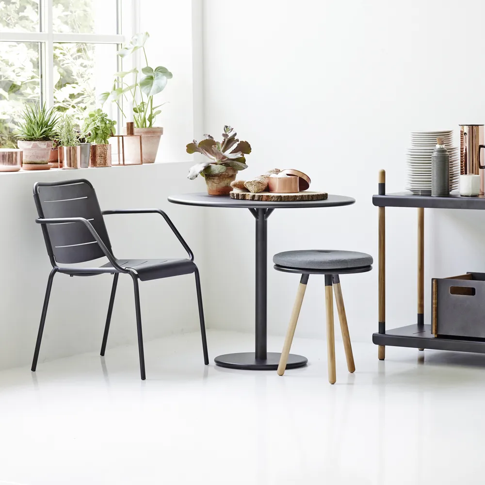 Go cafébord Ø80 cm, White-white Cane-line
