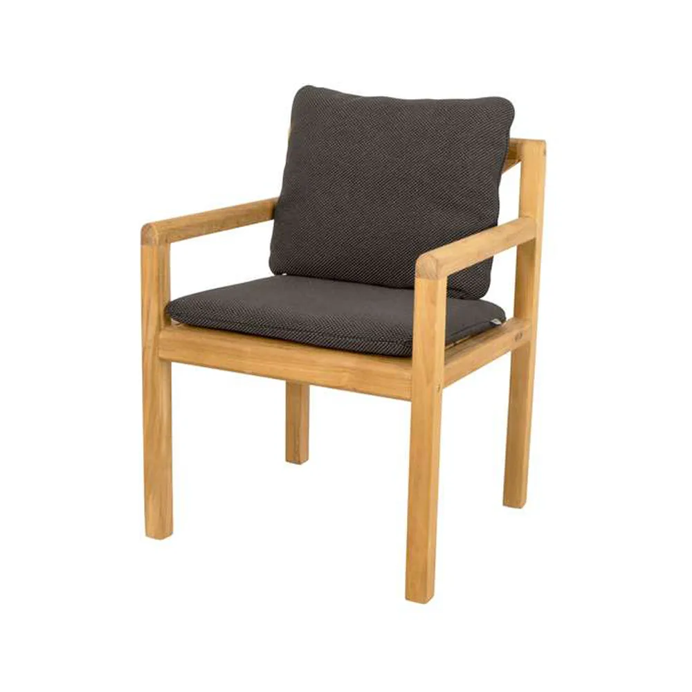 Grace stol, Cane-Line focus dark grey, teak Cane-line