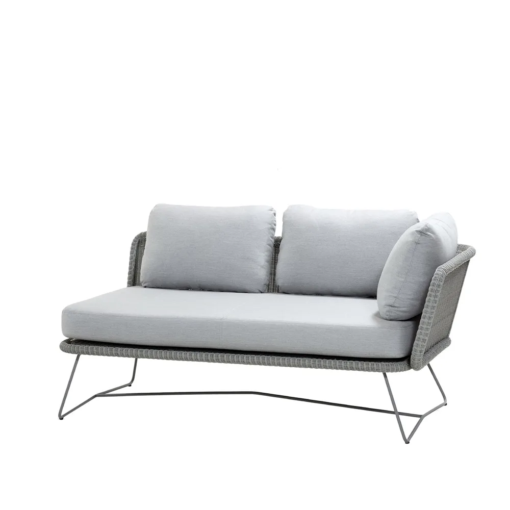 Horizon modulsoffa, Cane-Line Natté light grey, vänster Cane-line
