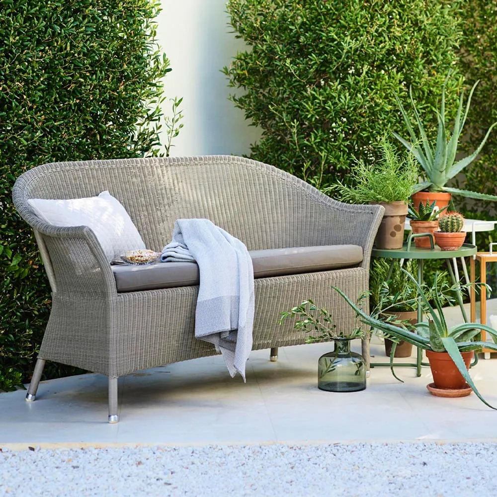 Lansing soffa 2-sits weave, Taupe Cane-line