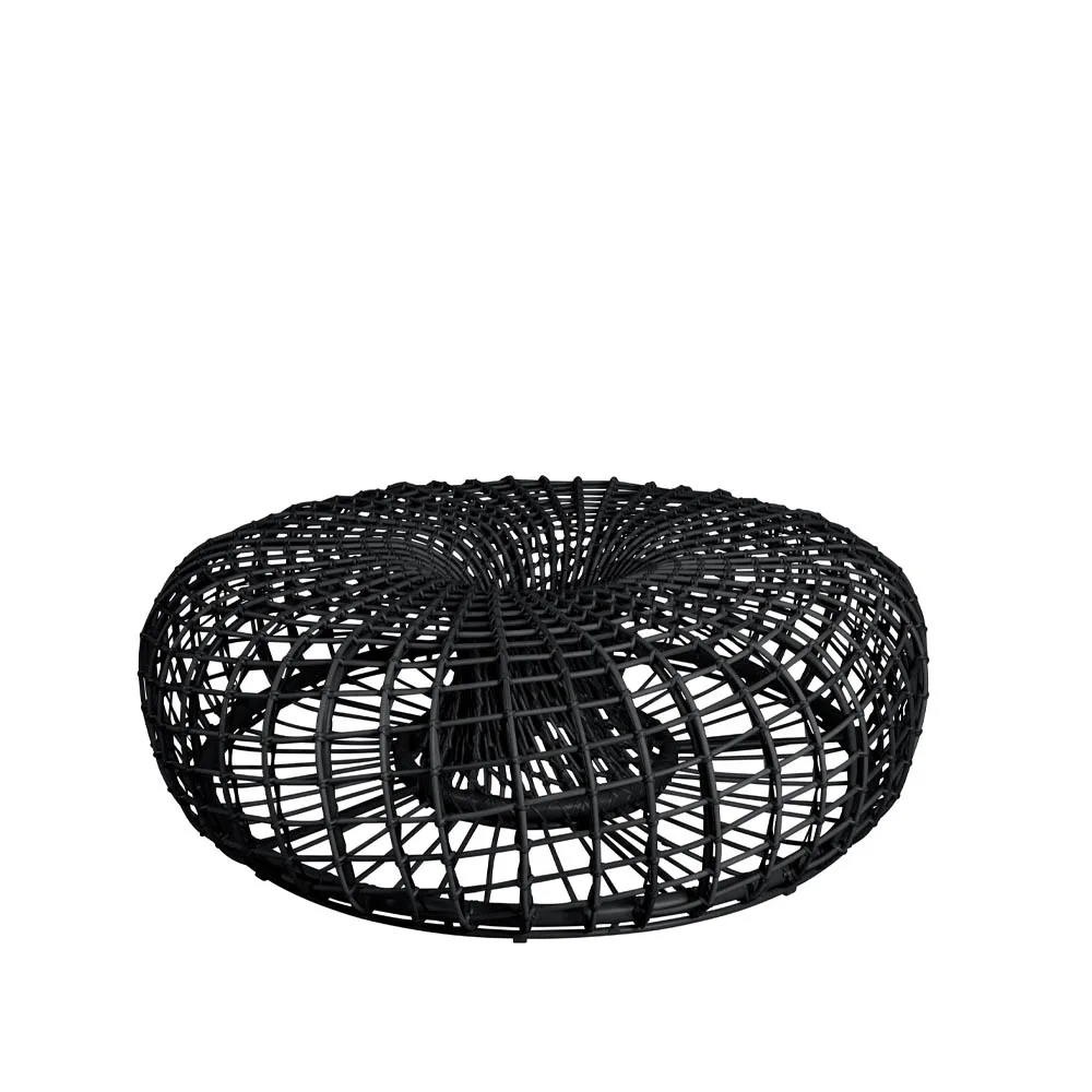 Nest bord/fotpall, Lava grey, stor Cane-line