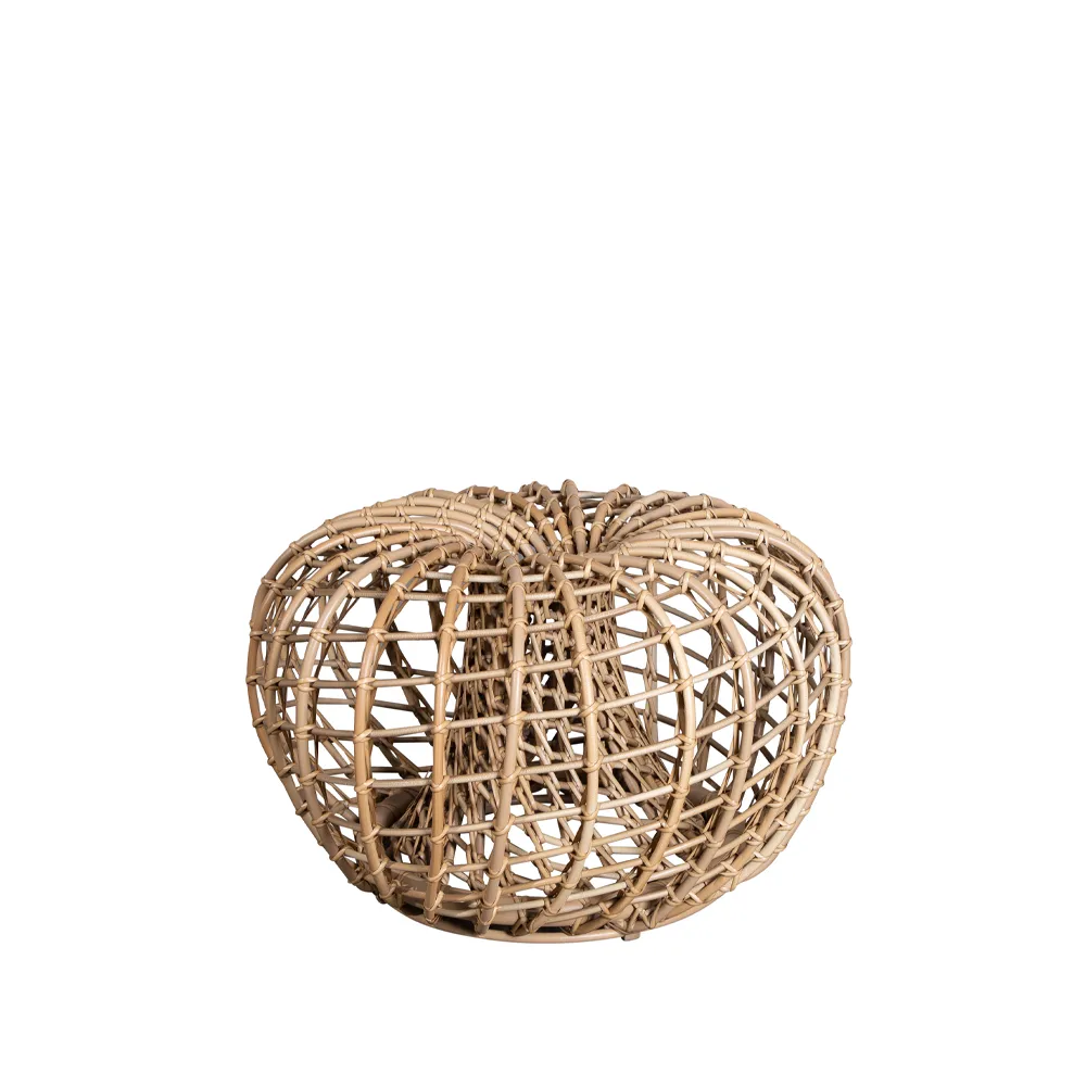 Nest bord/fotpall, Natural, liten Cane-line