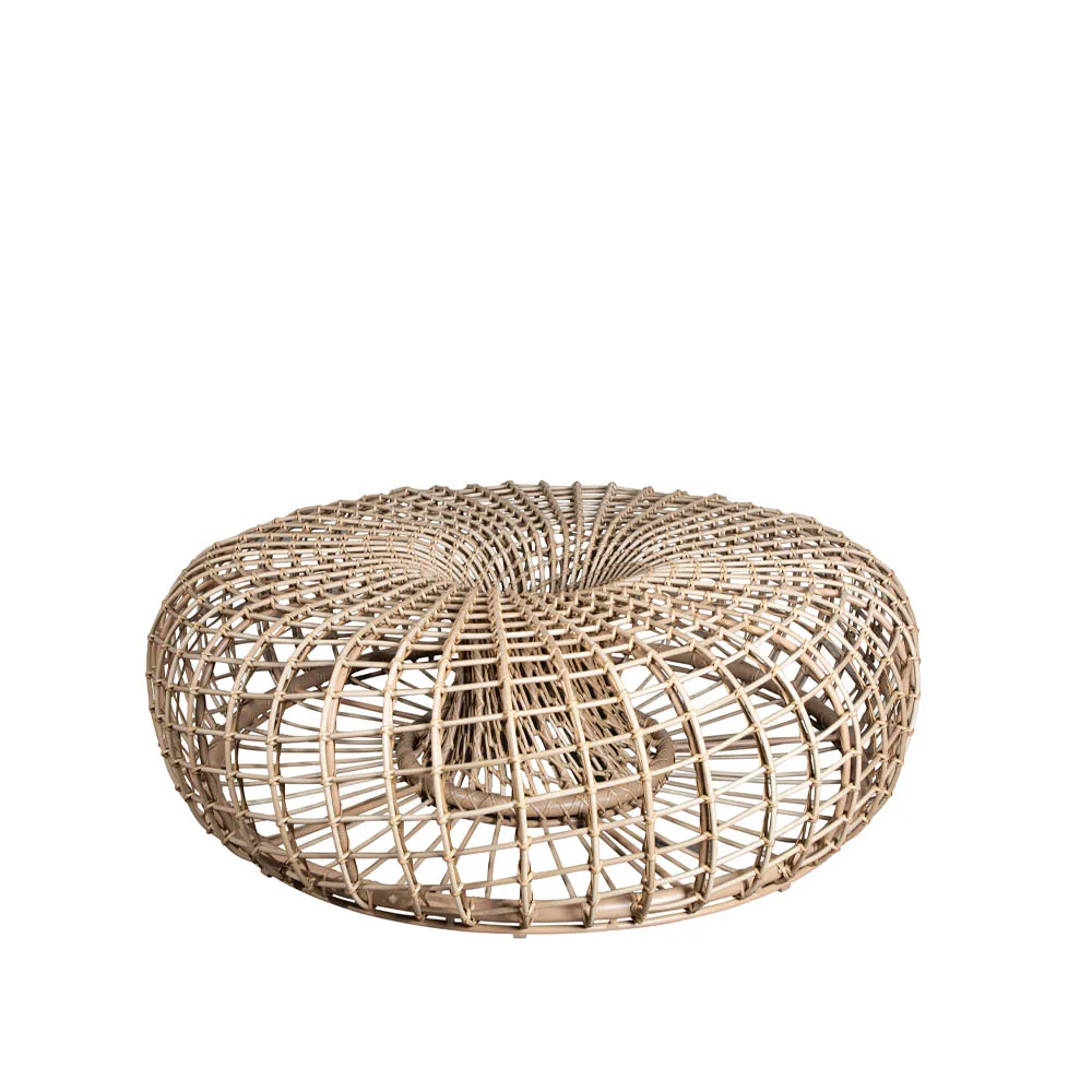 Nest bord/fotpall, Natural, stor Cane-line