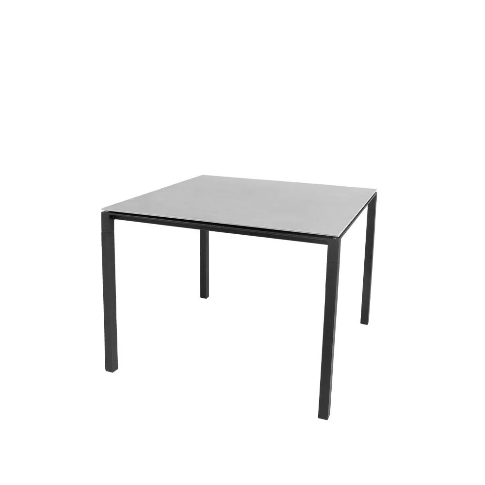 Pure matbord, Concrete grey-lava grey 100x100 cm Cane-line