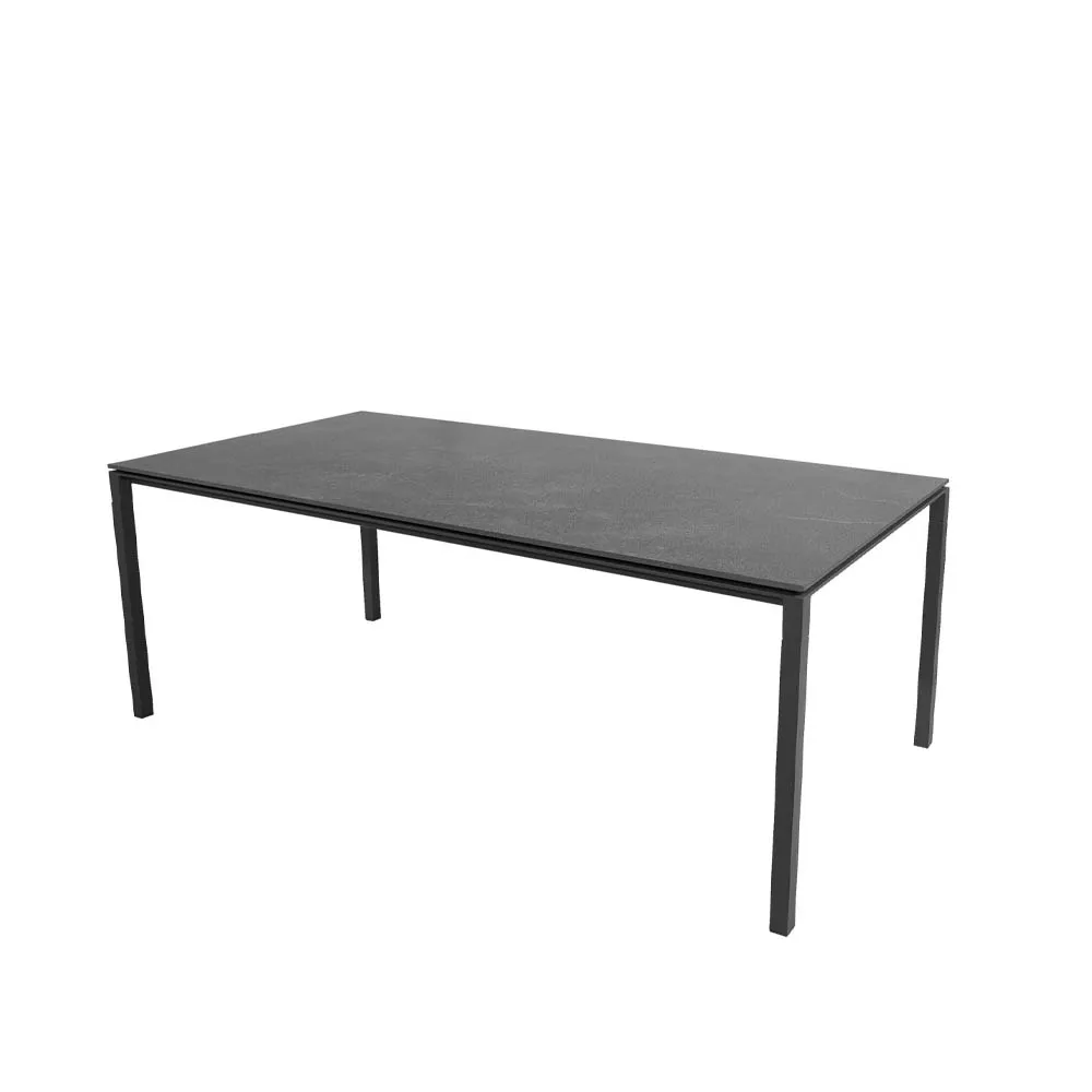 Pure matbord, Fossil black-lava grey 200x100 cm Cane-line