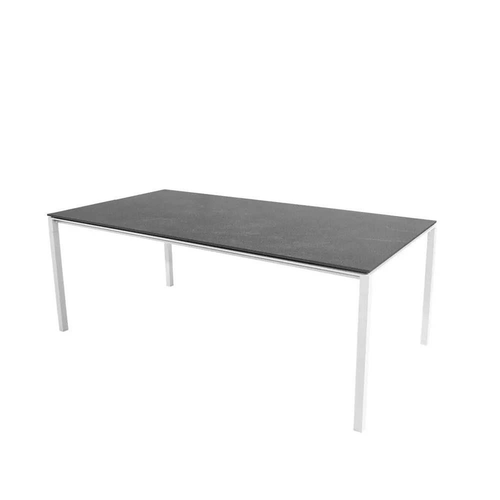 Pure matbord, Fossil black-vit 200x100 cm Cane-line