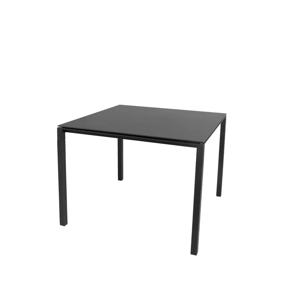 Pure matbord, Nero-lava grey 100x100 cm Cane-line