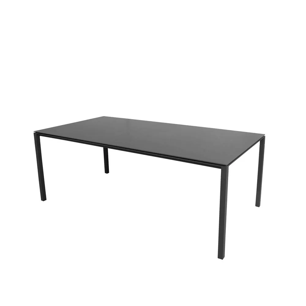 Pure matbord, Nero-lava grey 200x100 cm Cane-line