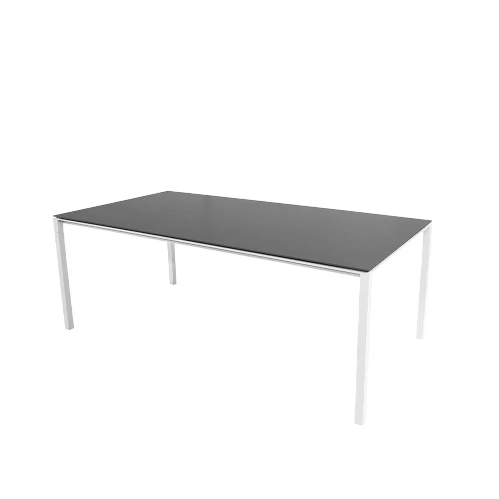 Pure matbord, Nero-vit 200x100 cm Cane-line