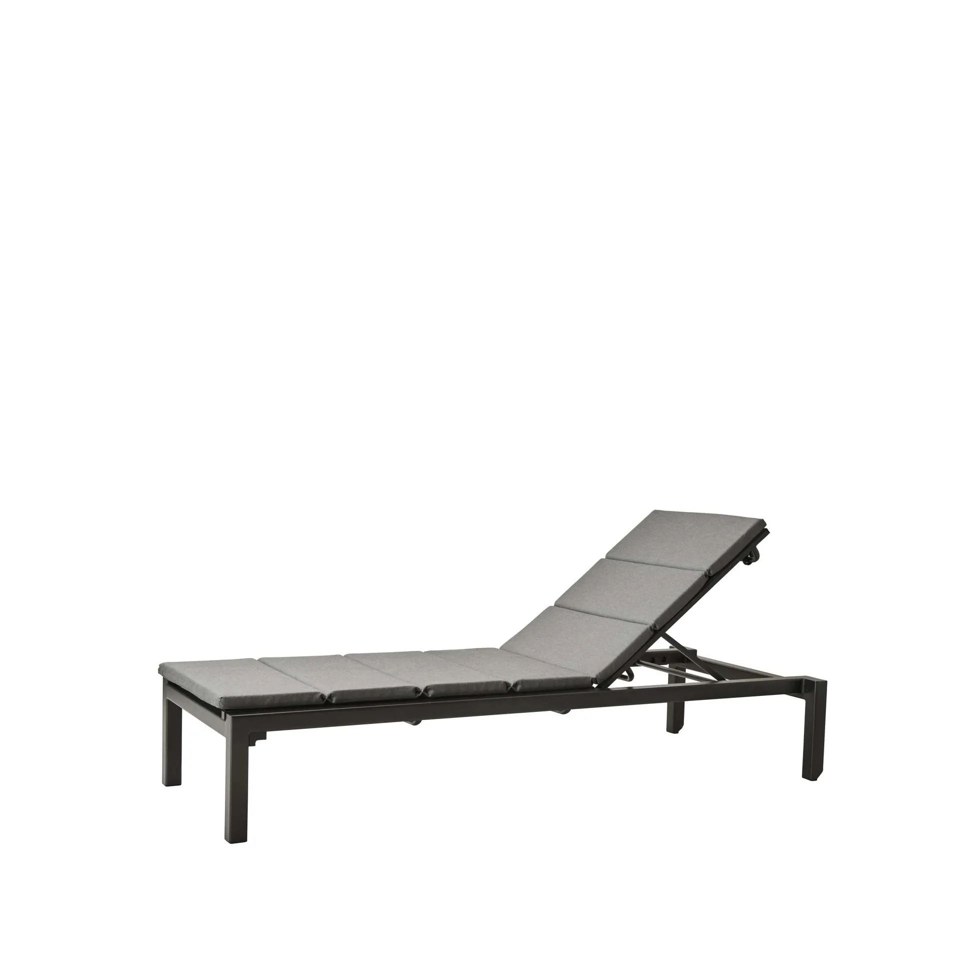 Relax solsäng, Cane-Line Natté grey, inkl ljugrå dyna Cane-line