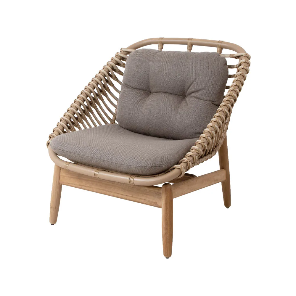 String loungefåtölj, Cane-Line Airtouch taupe-teak Cane-line