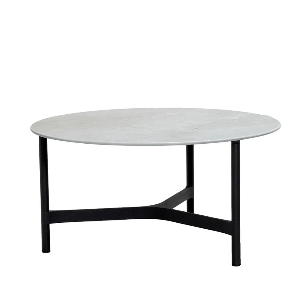 Twist soffbord large Ø90 cm, Fossil grey-lava grey Cane-line