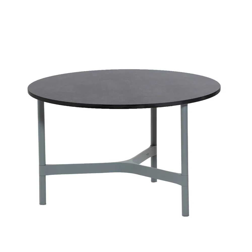 Twist soffbord medium Ø70 cm, Dark grey-light grey Cane-line