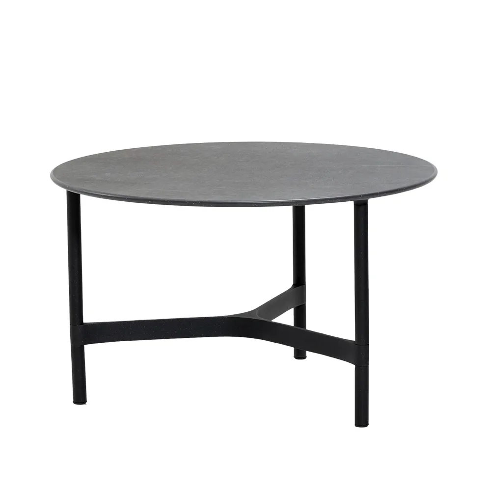 Twist soffbord medium Ø70 cm, Fossil black-lava grey Cane-line