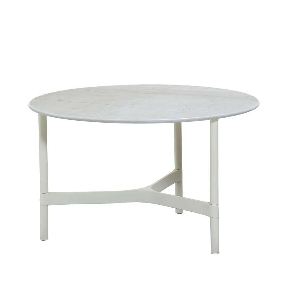 Twist soffbord medium Ø70 cm, Fossil grey-white Cane-line