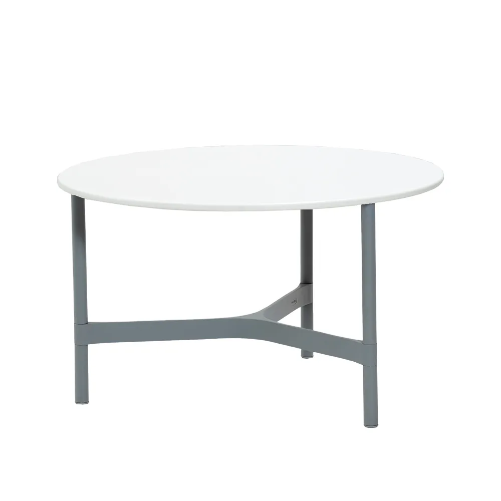 Twist soffbord medium Ø70 cm, White-light grey Cane-line