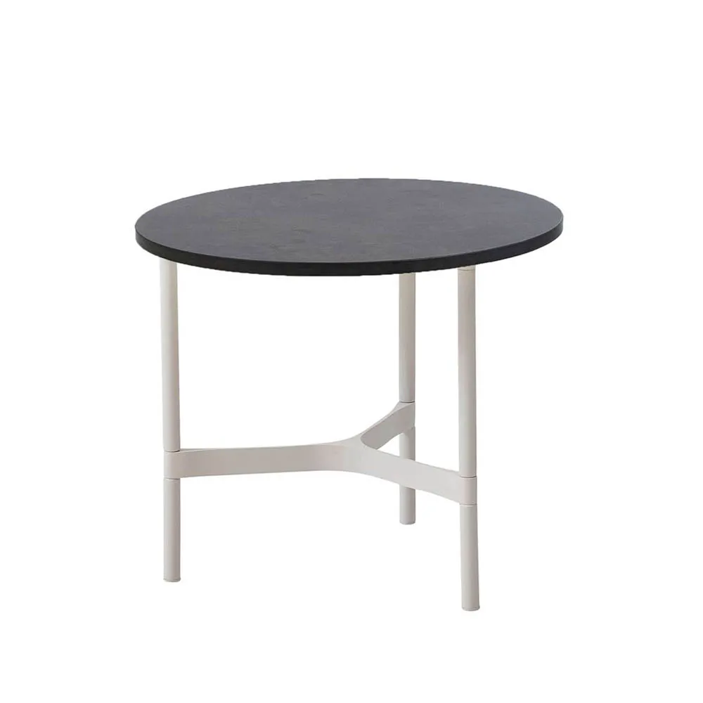 Twist soffbord small Ø45 cm, Dark grey-white Cane-line