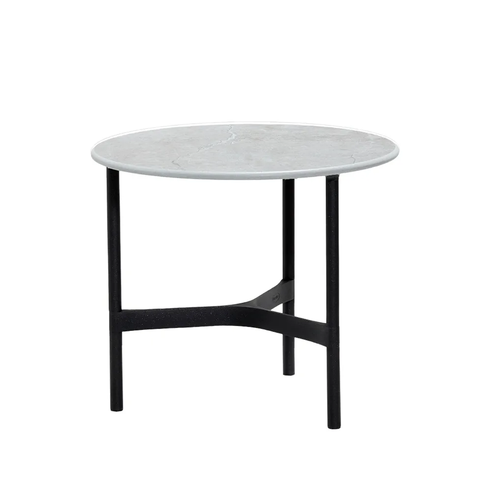 Twist soffbord small Ø45 cm, Fossil grey-lava grey Cane-line