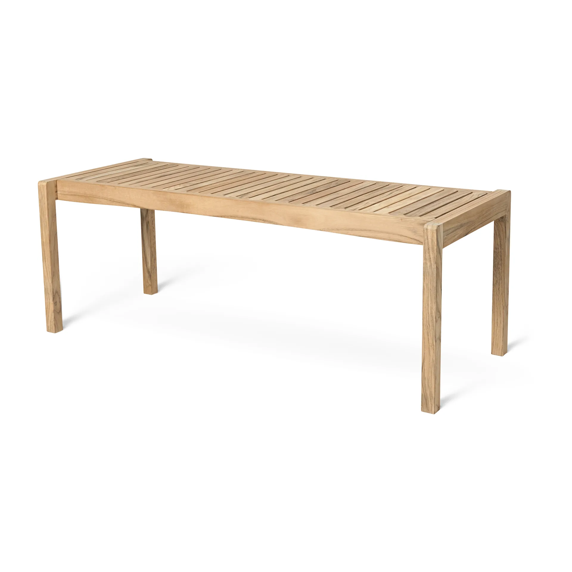 AH912 bord/bänk 123,5x48,5 cm, Obehandlad teak Carl Hansen & Søn