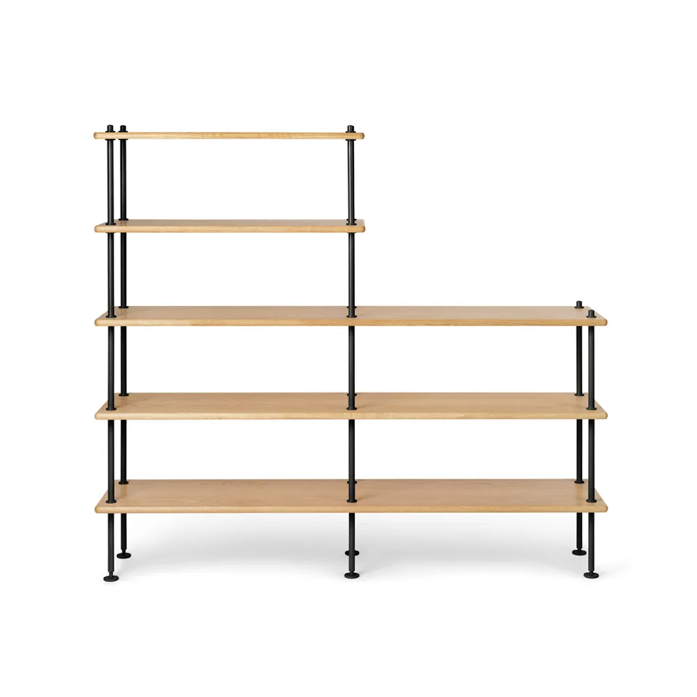 BM0253 150x129 cm hyllsystem, Oljad ek-svart Carl Hansen & Søn