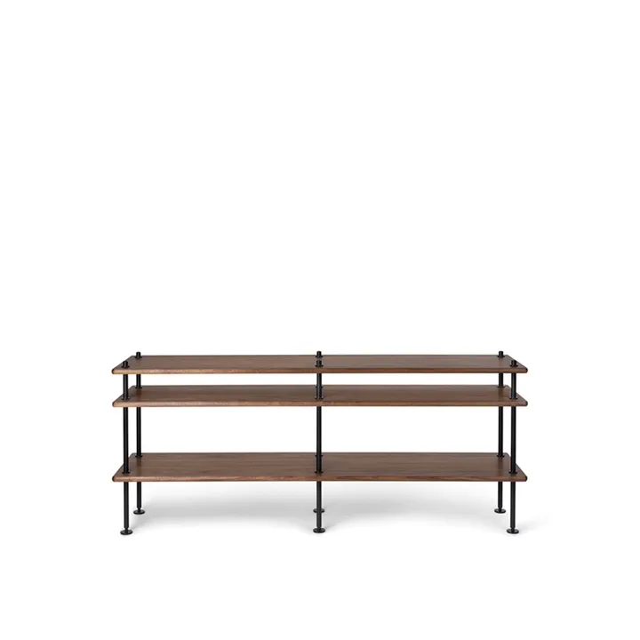 BM0253 150x60 cm hyllsystem - Oljad valnöt-svart - Carl Hansen & Søn
