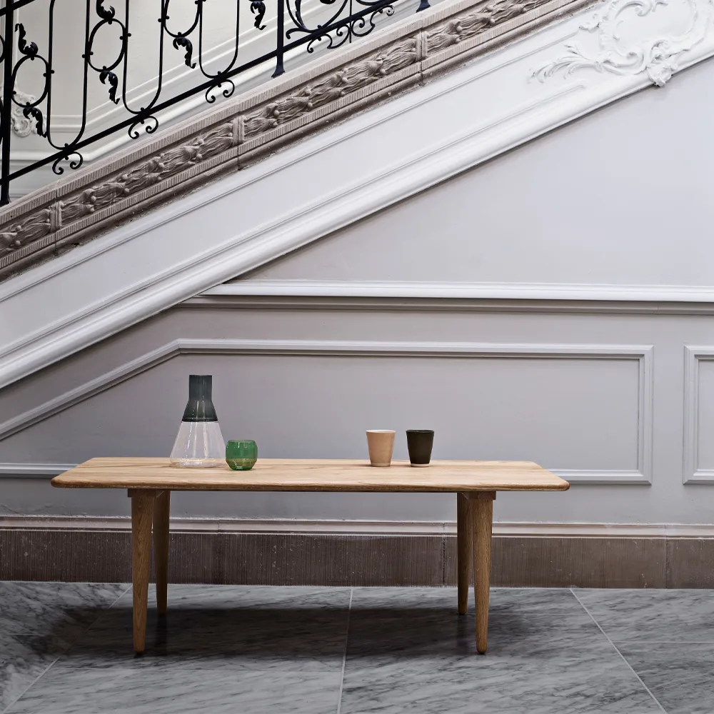 CH011 soffbord, Vitoljad ek h 44 cm Carl Hansen & Søn