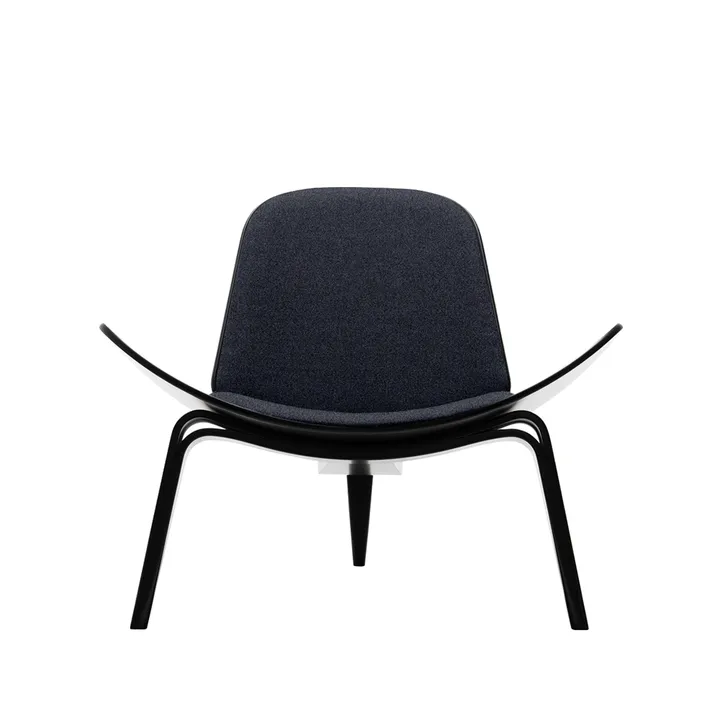 CH07 fåtölj - Fiord 191 tyg-svartlackad bok - Carl Hansen & Søn