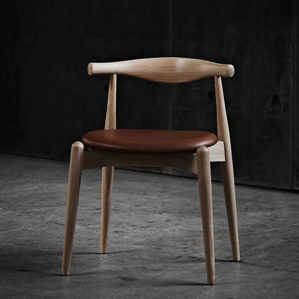 CH20 stol, Thor 301 läder-såpad ek Carl Hansen & Søn