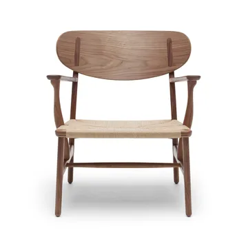 CH22 fåtölj - Klarlack valnöt-naturflätad - Carl Hansen & Søn