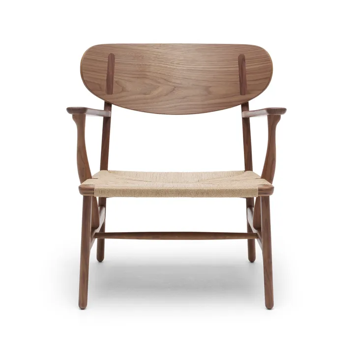 CH22 fåtölj - Klarlack valnöt-naturflätad - Carl Hansen & Søn