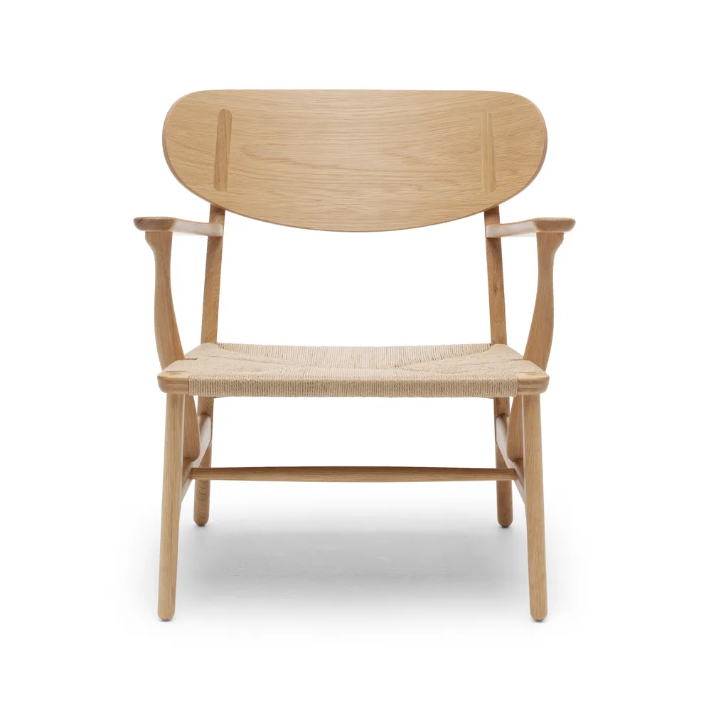 CH22 fåtölj, Oljad ek-naturflätad Carl Hansen & Søn