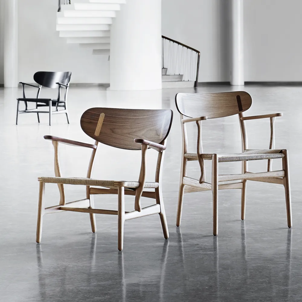 CH22 fåtölj, Oljad ek-naturflätad Carl Hansen & Søn