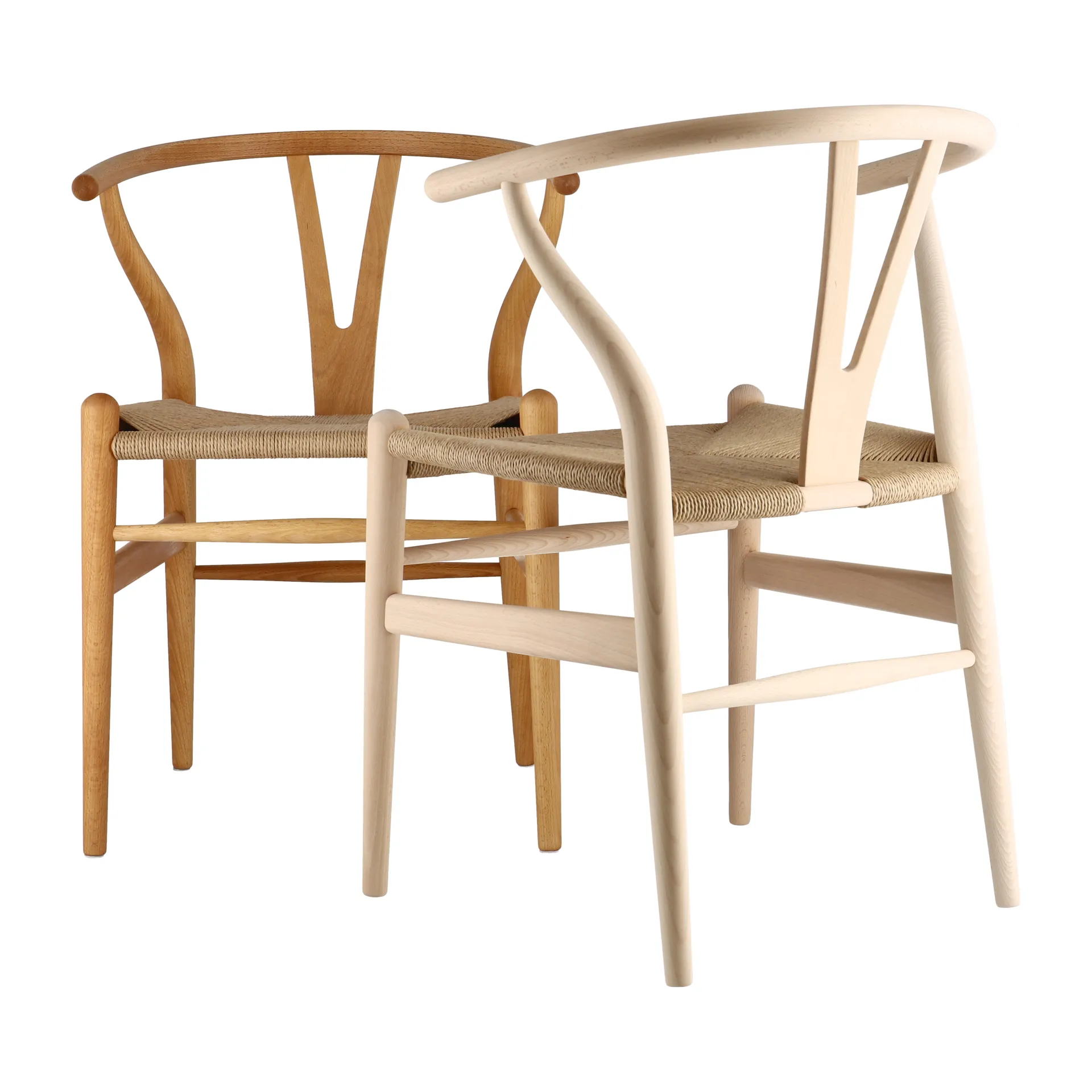 CH24 Y-stol, Oljad bok-naturflätad Carl Hansen & Søn