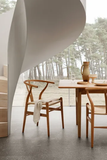 CH24 Y-stol - Oljad teak-naturflätad - Carl Hansen & Søn