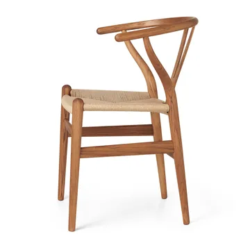 CH24 Y-stol - Oljad teak-naturflätad - Carl Hansen & Søn