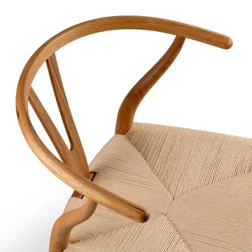 CH24 Y-stol - Oljad teak-naturflätad - Carl Hansen & Søn