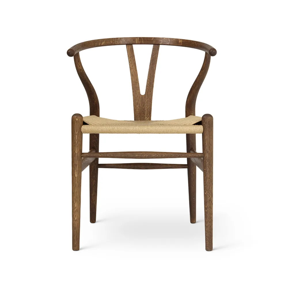 CH24 Y-stol, Rökoljad ek-naturflätad Carl Hansen & Søn