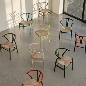 CH24 Y-stol Soft Crawford Wegner - Barley (beige)-naturflätad - Carl Hansen & Søn